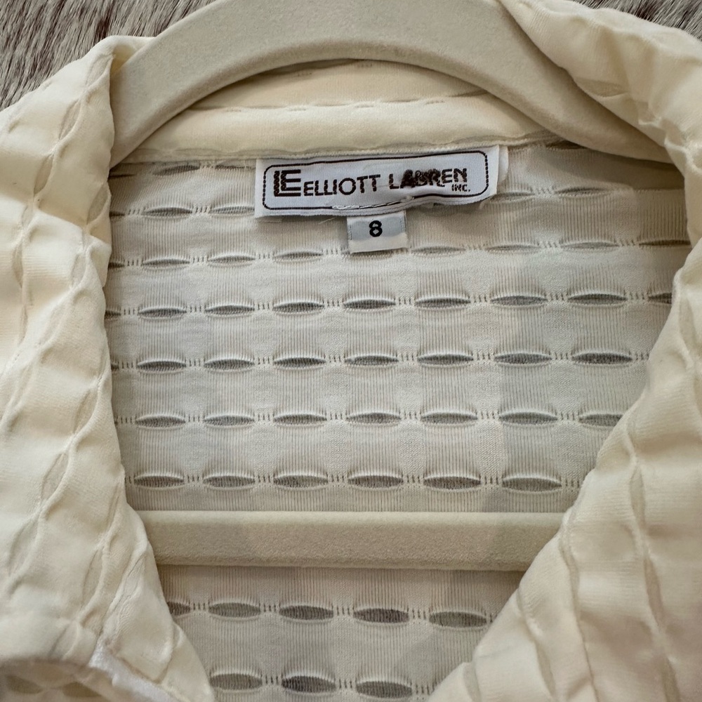 Elliott Lauren Cream Textured Jacket - Picture 3 of 6